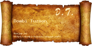 Dombi Tuzson névjegykártya
